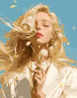 Картина по номерам с золотыми красками "Дуновение ветра" (400х500 мм)