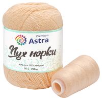 Пряжа "Пух норки №065" (50 г; 290 м; кремовый)