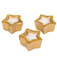 Набор свечей декоративных "Звездочки" (3 шт.; золото)