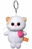 Мягкая игрушка-брелок "Кошечка Ли-Ли с розовым сердцем" (12 см)