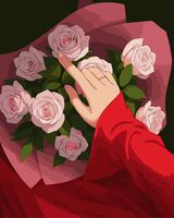 Картина по номерам "Прикосновение к нежности" (400х500 мм)