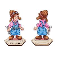 Набор для вышивания на пластиковой канве "Шпунтик с подставкой" (80х130 мм)