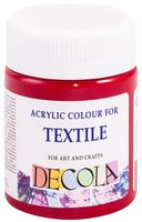 Краска акриловая по ткани "Decola" (карминовая; 50 мл)