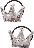 Набор резинок для волос "Корона" (серебряный)