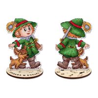 Набор для вышивания на пластиковой канве "Пулька и Булька с подставкой" (90х130 мм)