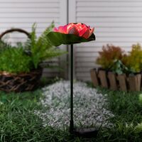 Светильник садовый на солнечной батарее "Лотос" (свечение тёплое белое)