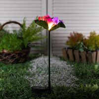 Светильник садовый на солнечной батарее "Лотос" (свечение мульти)