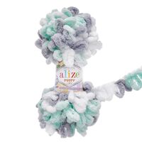 Пряжа "Puffy Color №6408" (100 г; 9 м; секционный)