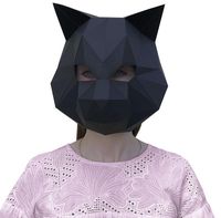 3D-конструктор "Маска Кошка" (чёрный)