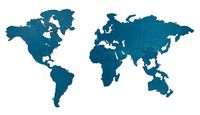 Подложка для карты мира (ХХL; голубая; 181x100 см)