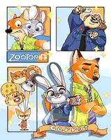 Картина по номерам "Коллаж. Зверополис" (400х500 мм)