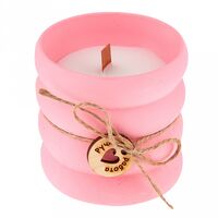 Свеча декоративная "Мишель" (розовый; 10х9,5 см)