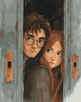 Картина по номерам "Гарри и Гермиона" (400х500 мм)