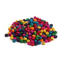 Бусины деревянные (6 мм; разноцветные; 280 шт.)