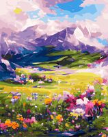 Картина по номерам "Цветущие горы" (400х500 мм)