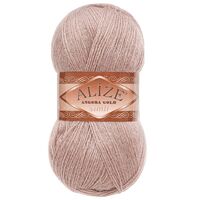 Пряжа "Angora Gold Simli №163" (100 г; 500 м; серая роза)
