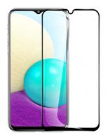 Защитное стекло CASE Full Glue для Samsung Galaxy A02 / M02 (глянец; чёрное)