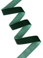 Лента бархатная "№165" (2 см; 18 м; зелёная)