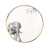 Тарелка фарфоровая "Саванна. Слон" (180х180х35 мм)