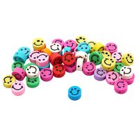Бусины из полимерной глины "Смайлики" (10 мм)