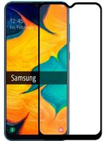 Защитное стекло CASE Full Glue для Samsung Galaxy A20s (глянец; чёрное)