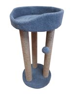 Игровой комплекс "Тринога с лежанкой. Джут" (42х42х85 см; серый)