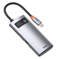 USB-хаб Baseus Metal Gleam 4в1 (серый)