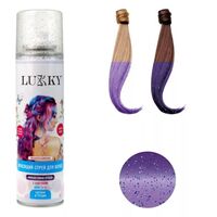 Спрей-краска для волос "Lucky" (150 мл; фиолетовый с блёстками)