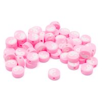 Бусины из полимерной глины "Розовый Инь и Ян" (50 шт.)