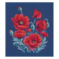 Набор для вышивания "Маки на синем" (240х290 мм)