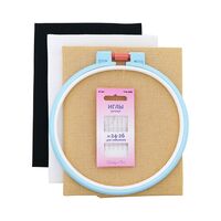 Набор цветной канвы без рисунка (50х50 см; белый, черный, бежевый)