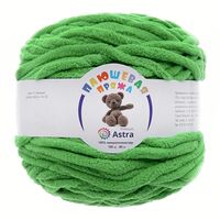 Пряжа "Плюшевая №417" (100 г; 80 м; зеленый)