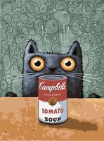 Картина по номерам "Кот и томатный суп" (300х400 мм)