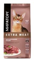 Корм сухой для кошек "Extra Meat" (10 кг; говядина)