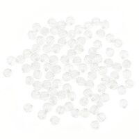 Бусины пластиковые "Граненый круг" (8 мм; 90 шт.; прозрачный)