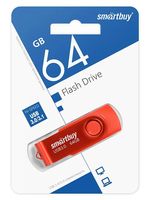 USB Flash Drive 64Gb SmartBuy Twist Red