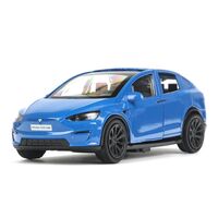 Машинка инерционная "Tesla Model X Plaid" (синий)