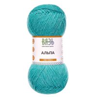 Пряжа "Альпа №09" (100 г; 320 м; нежно-зеленый)