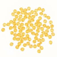 Бусины пластиковые "Граненый круг" (8 мм; 90 шт.; оранжевый)