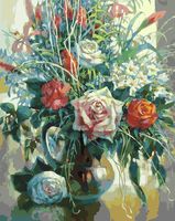 Картина по номерам "Натюрморт с белой розой" (400х500 мм)