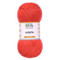 Пряжа "Альпа №14" (100 г; 320 м; красный)