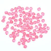 Бусины пластиковые "Граненый круг" (8 мм; 90 шт.; малиновый)