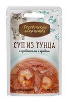 Пресервы для кошек "Суп из тунца с креветками и крабом" (35 г)