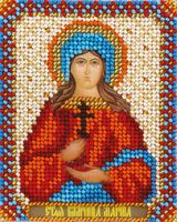 Вышивка бисером "Икона Святой Великомученицы Марины" (85х105 мм)