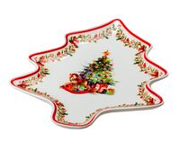 Блюдо фарфоровое "Ёлка" (230 мм)