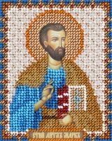 Вышивка бисером "Икона Святого апостола и евангелиста Марка" (85х110 мм)