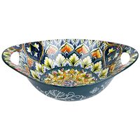 Салатник фарфоровый "Arabesque. Green" (225х150х65 мм)