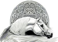 Вышивка крестом "Белый конь" (480х690 мм)