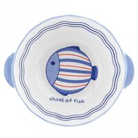 Салатник фарфоровый "Синий полосатик" (530 мл)