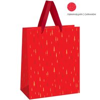 Пакет бумажный подарочный "Christmas pattern" (32х26х12 см)